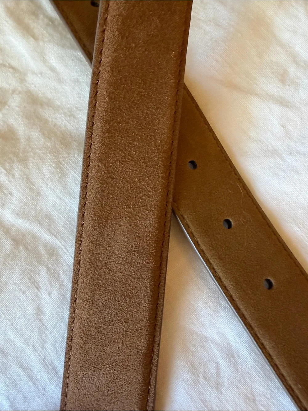 NWT A&F S/M light brown suede belt